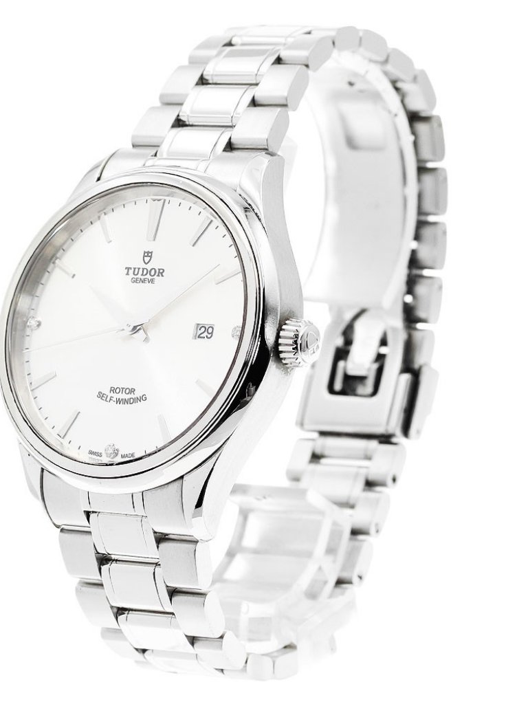 Tudor Style 12700 Date 3p Diamond Silver Dial Automatic Mens Watch